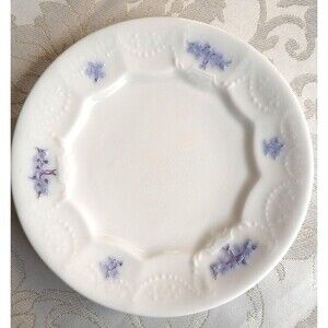 Adderley Chelsea Blue Embossed Plates and Saucers~Set of 10